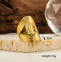 Ig Style Simple Style Geometric Solid Color Stainless Steel Plating 18k Gold Plated Open Rings main image 2