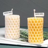 Simple Style Grid Wax Candle main image 5