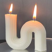 Einfacher Stil S-form Wachs Kerze sku image 1