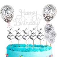 Birthday Cute Letter Star Paper Indoor Party Cake Decorating Supplies main image 2