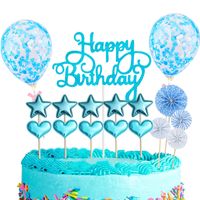 Birthday Cute Letter Star Paper Indoor Party Cake Decorating Supplies sku image 3