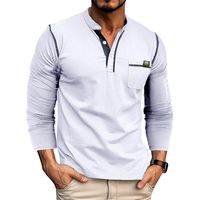 Men's Hoodies Long Sleeve Button Casual Solid Color main image 2