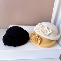 Women's Vintage Style Sweet Flower Crimping Bowler Hat main image 5