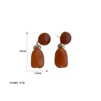1 Pair Vintage Style Geometric Water Droplets Arylic Copper Drop Earrings main image 2