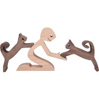 Cute Simple Style Dog Wood Ornaments Artificial Decorations sku image 12