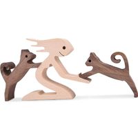 Cute Simple Style Dog Wood Ornaments Artificial Decorations sku image 13