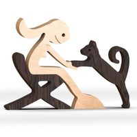 Cute Simple Style Dog Wood Ornaments Artificial Decorations sku image 11