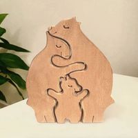 Cute Simple Style Dog Wood Ornaments Artificial Decorations sku image 3