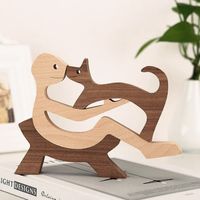 Cute Simple Style Dog Wood Ornaments Artificial Decorations sku image 23