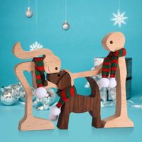 Cute Simple Style Dog Wood Ornaments Artificial Decorations sku image 31