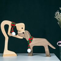 Cute Simple Style Dog Wood Ornaments Artificial Decorations sku image 29