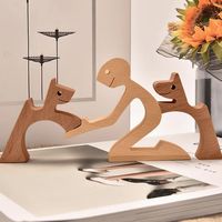 Cute Simple Style Dog Wood Ornaments Artificial Decorations sku image 24
