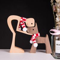 Cute Simple Style Dog Wood Ornaments Artificial Decorations sku image 28