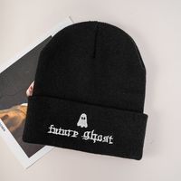 Unisex Streetwear Skull Eaveless Wool Cap sku image 8