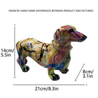 Retro Artistic Dog Synthetic Resin Ornaments Artificial Decorations sku image 3