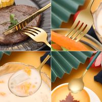 Classical Solid Color Stainless Steel Tableware 1 Set main image 4