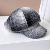 Women's Simple Style British Style Plaid Wide Eaves Beret Hat main image 5