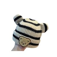 Girl's Hip-hop Punk Color Block Jacquard Wool Cap main image 5