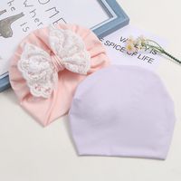 Children Unisex Cute Bow Knot Baby Hat main image 4