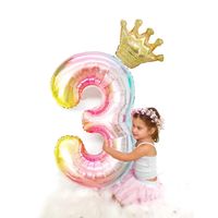 Birthday Cute Sweet Number Aluminum Film Indoor Outdoor Party Balloons main image 1