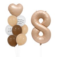 Birthday Simple Style Letter Number Aluminum Film Indoor Outdoor Party Balloons sku image 8