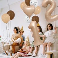 Birthday Simple Style Letter Number Aluminum Film Indoor Outdoor Party Balloons main image 2