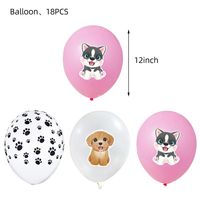 Cute Simple Style Dog Plastic Family Gathering Party Festival Colored Ribbons Banner Balloons sku image 17