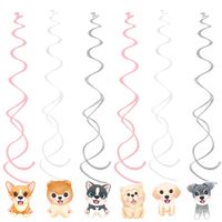 Cute Simple Style Dog Plastic Family Gathering Party Festival Colored Ribbons Banner Balloons sku image 15