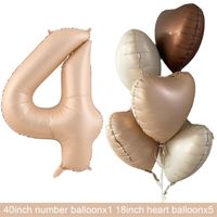 Geburtstag Basic Einfacher Stil Herzform Aluminiumfolie Innen Draussen Gruppe Luftballons sku image 4