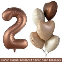 Geburtstag Basic Einfacher Stil Herzform Aluminiumfolie Innen Draussen Gruppe Luftballons sku image 12