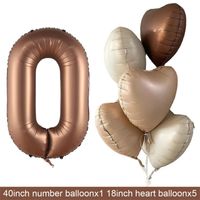 Geburtstag Basic Einfacher Stil Herzform Aluminiumfolie Innen Draussen Gruppe Luftballons sku image 20