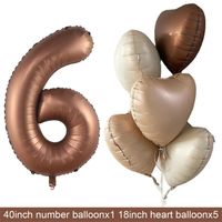 Date D'anniversaire De Base Style Simple Forme De Cœur Film D'aluminium Intérieur Extérieur Fête Ballons main image 3