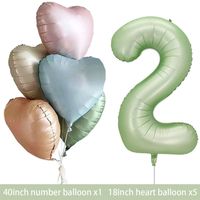 Geburtstag Basic Einfacher Stil Herzform Aluminiumfolie Innen Draussen Gruppe Luftballons sku image 32
