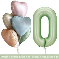 Geburtstag Basic Einfacher Stil Herzform Aluminiumfolie Innen Draussen Gruppe Luftballons sku image 40