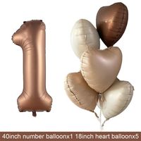 Geburtstag Basic Einfacher Stil Herzform Aluminiumfolie Innen Draussen Gruppe Luftballons sku image 11