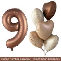 Geburtstag Basic Einfacher Stil Herzform Aluminiumfolie Innen Draussen Gruppe Luftballons sku image 19