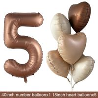 Geburtstag Basic Einfacher Stil Herzform Aluminiumfolie Innen Draussen Gruppe Luftballons sku image 15