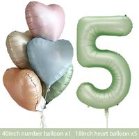 Geburtstag Basic Einfacher Stil Herzform Aluminiumfolie Innen Draussen Gruppe Luftballons sku image 35