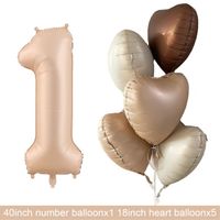 Geburtstag Basic Einfacher Stil Herzform Aluminiumfolie Innen Draussen Gruppe Luftballons sku image 1