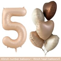 Geburtstag Basic Einfacher Stil Herzform Aluminiumfolie Innen Draussen Gruppe Luftballons sku image 5