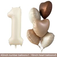 Geburtstag Basic Einfacher Stil Herzform Aluminiumfolie Innen Draussen Gruppe Luftballons sku image 21