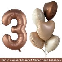 Geburtstag Basic Einfacher Stil Herzform Aluminiumfolie Innen Draussen Gruppe Luftballons sku image 13