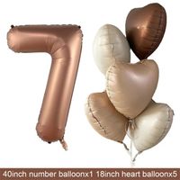 Geburtstag Basic Einfacher Stil Herzform Aluminiumfolie Innen Draussen Gruppe Luftballons sku image 17
