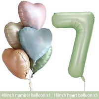 Geburtstag Basic Einfacher Stil Herzform Aluminiumfolie Innen Draussen Gruppe Luftballons sku image 37