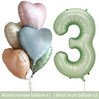 Geburtstag Basic Einfacher Stil Herzform Aluminiumfolie Innen Draussen Gruppe Luftballons sku image 33