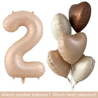Geburtstag Basic Einfacher Stil Herzform Aluminiumfolie Innen Draussen Gruppe Luftballons sku image 2