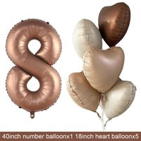 Geburtstag Basic Einfacher Stil Herzform Aluminiumfolie Innen Draussen Gruppe Luftballons sku image 18