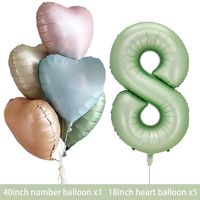 Geburtstag Basic Einfacher Stil Herzform Aluminiumfolie Innen Draussen Gruppe Luftballons sku image 38