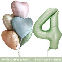 Geburtstag Basic Einfacher Stil Herzform Aluminiumfolie Innen Draussen Gruppe Luftballons sku image 34