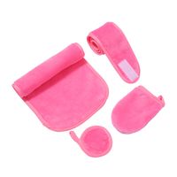 Casual Solid Color Other Materials Makeup Remover Towel 4 Pieces Set sku image 8